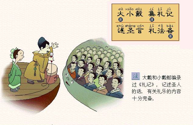 大小戴，集礼记。述圣言，礼法备。