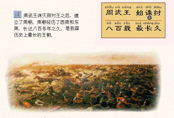 周武王，始诛纣。八百载，最长久。